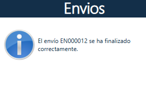 Finalizar envío