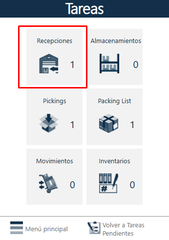 Tarea de recepción