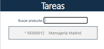 Interface recepción
