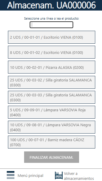 Seleccionar línea