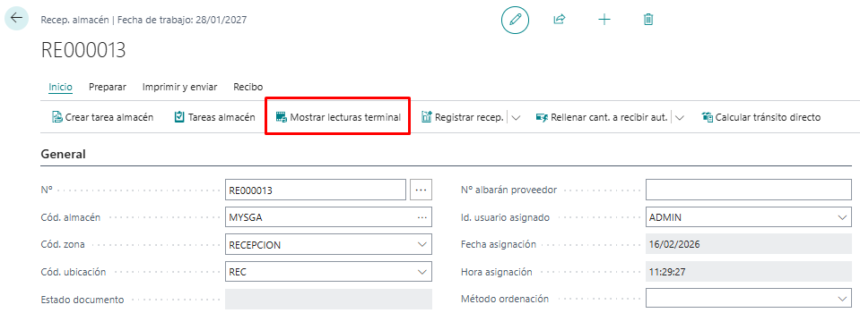Consulta lecturas