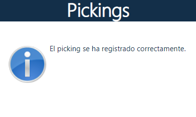 Picking registrado