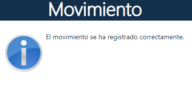 Finalización movimiento
