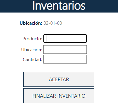 Inventario ubicación