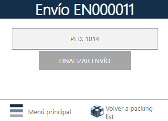 Selección pedido