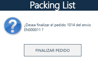 Finalizar pedido