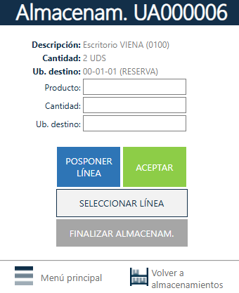 Lectura de producto