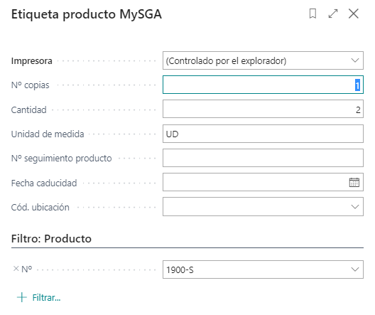 Etiqueta producto