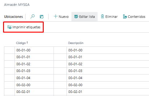 Etiqueta ubicación