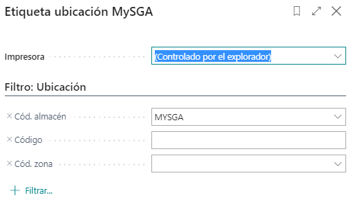 Configurar etiqueta ubicación